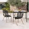 Armen Living Nabila Outdoor Light Eucalyptus Wood and Charcoal Rope Dining Chairs, PK2 840254333413 - alternate 4